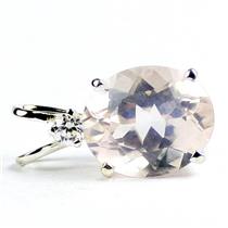 925 Sterling Silver Pendant, Rose Quartz, SP022