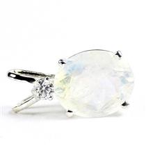 925 Sterling silver Pendant, Rainbow Moonstone, SP022