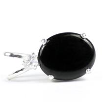 925 Sterling Silver Pendant, Black Onyx, SP022