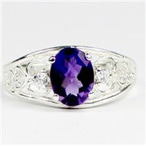 SR306, Amethyst, 925 925 Sterling Silver Ladies Ring