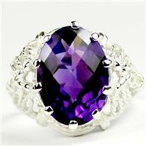 SR260, Amethyst, 925 Sterling Silver Ring