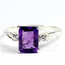 SR171, Amethyst, 925 Sterling Silver Ladies Ring