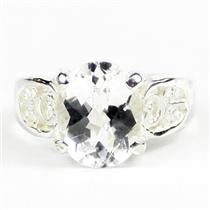 Silver Topaz, 925 Sterling Silver Ladies Ring, SR369