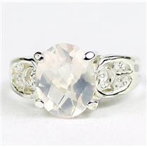 Rose Quartz, 925 Sterling Silver Ladies Ring, SR369