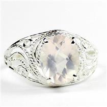 Rose Quartz, 925 Sterling Silver Ladies Ring, SR083
