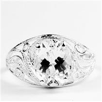 Silver Topaz, 925 Sterling Silver Ladies Ring, SR083