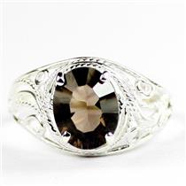 Smoky Quartz, 925 Sterling Silver Ladies Ring, SR083