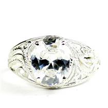 Cubic Zirconia, 925 Sterling Silver Ladies Ring, SR083