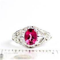 Pure Pink Topaz, 925 Sterling Silver Ladies Ring, SR113