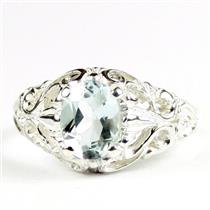 Aquamarine, 925 Sterling Silver Ring, SR113