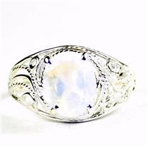 Rainbow Moonstone,  925 Sterling Silver Ladies Ring, SR083