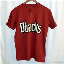 Arizona Diamondbacks D-backs Button Crew Jersey Red Youth XL MLB Majestic
