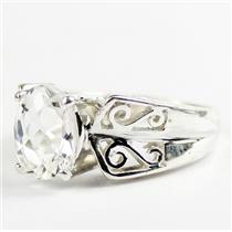 Silver Topaz, 925 Sterling Silver Ladies Ring, SR281