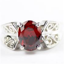 Garnet CZ, 925 Sterling Silver Ladies Ring , SR281