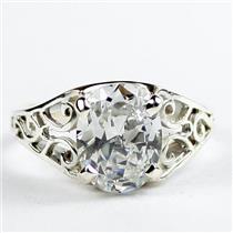 Cubic Zirconia, 925 Sterling Silver Ring, SR005