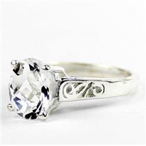 Silver Topaz, 925 Sterling Silver Ladies Ring, SR366