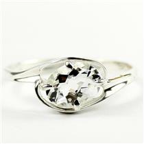 Silver Topaz, 925 Sterling Silver Ring, SR186