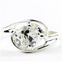 Cubic Zirconia, 925 Sterling Silver Ring, SR186
