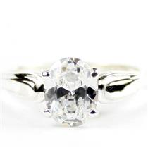 Cubic Zirconia, 925 Sterling Ladies Ring,  SR058