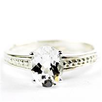 Silver Topaz, 925 Sterling Silver Ladies Ring, SR371