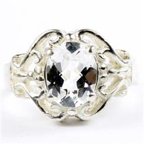 Silver Topaz, 925 Sterling Silver Ladies Ring, SR169