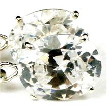 925 Sterling Silver Leverback Earrings, Cubic Zirconia, SE107
