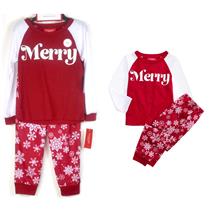 Family PJs Toddler 2 Piece Pajama Set Merry Snowflake Size 2T 3T New Boys Girls