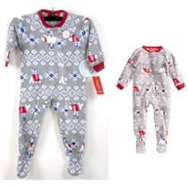 Family PJs Infant One piece Pajama w feet Polar Bear 12Mo New Baby