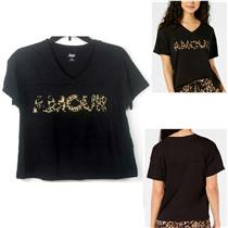 jenni Short Sleeve Graphic Pajama T-Shirt Top Amour Black Choose Size New