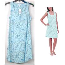 Charter Club Printed Cotton Sleepshirt Nightgown Paisley Size XS New Pajama