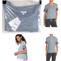 Splendid Womens Marled Knit Lounge Pajama Top Skyway Blue Choose Size New