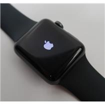Apple Watch A1858 Series 3 GPS 38mm Space Gray Aluminum Case W/ Black S/M Band