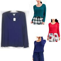 Charter Club Womens Ribbed Henley Pajama Top Choose Size & Color New