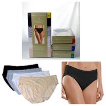 4 Karen Neuburger Womens Microfiber Pointelle Hi-Cut Brief Basic Size S-XL