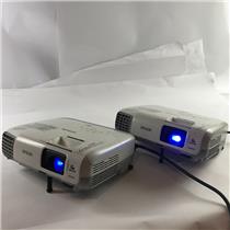 Lot of 2 Epson Powerlite S27 Projectors 3LCD HDMI VGA 2700 Lumens - SEE INFO