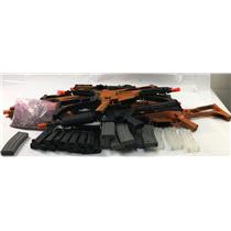 Lot of 7 AIRSOFT SMGS & Rifle W/ Foldable Stocks & Extra Magazines - PICKUP ONLY