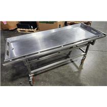 Unbranded Large Autopsy / Mortuary Stainless Steel Table - PICKUP ONLY -SEE DESC