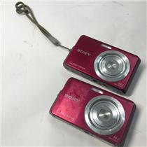 Lot of 2 Sony CyberShot DSC-W180 3x Optical Zoom 10.1MP Digital Cameras -WORKING