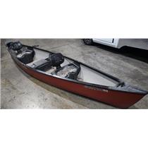 Old Town Saranac 160 Canoe - 16 ft Flat Bottom Red Canoe - LOCAL PICKUP ONLY -