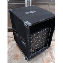 Crest Audio Lot Of 5 Model 7301 2-CH Professional Amplifier W/ Rack -PICKUP ONLY