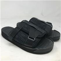 Dior Alpha Flat Black Canvas Sandal/Slides -SLIDES ONLY -UNKNOWN SIZE SEE PHOTOS
