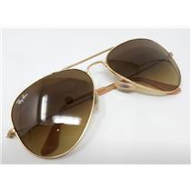 Ray-Ban RB3025 112/85 58-14 3N Gold-Tone Frame Aviator Sunglasses W/ Brown Lens