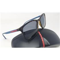 Prada Linea Rossa SPS01T U61-144 140 3P Havana / Blue Square Sunglasses W/ Case