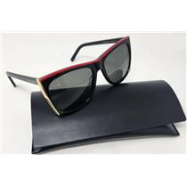 Saint Laurent SL 539 PALOMA 001 58-18-145 M Black Frame Sunglasses & Gray Lenses