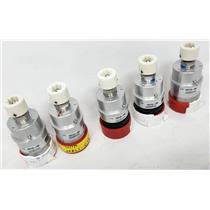 Rheodyne Lot Of 5 HPLC Injection Valves 2x PD715-102 2x PD715-105 & PD718-202