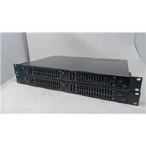 Lot of 2 TOA Electronics E-232 Rackmount Dual Channel 14-Band Equalizer -WORKING