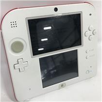 Nintendo 2DS Red & White Handheld Game Console - CONSOLE ONLY - WORKING