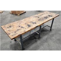 Heavy-Duty Wood / Metal Workbench 33" Tall x 96" Long x 30" Wide - PICKUP ONLY