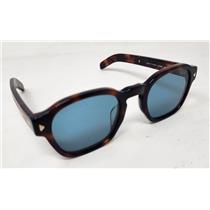 Prada SPRA16 52-24 140-06F 150 2P Brown / Gold Frame Sunglasses W/ Blue Lenses