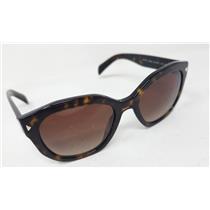 Prada SPR16V 53-20 2AU-6S1 140 3N Havana Frame Sunglasses W/ Brown Lenses